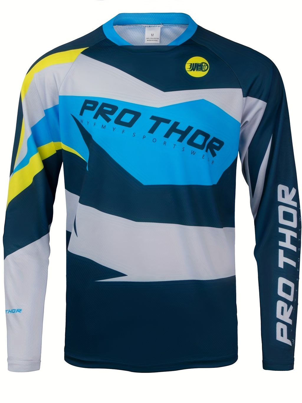 Pro Thor Geometry Cycling Jersey - Quick Dry, Breathable, Moisture Wicking, Long Sleeve MTB Shirt for Downhill Enduro Biking and Sports