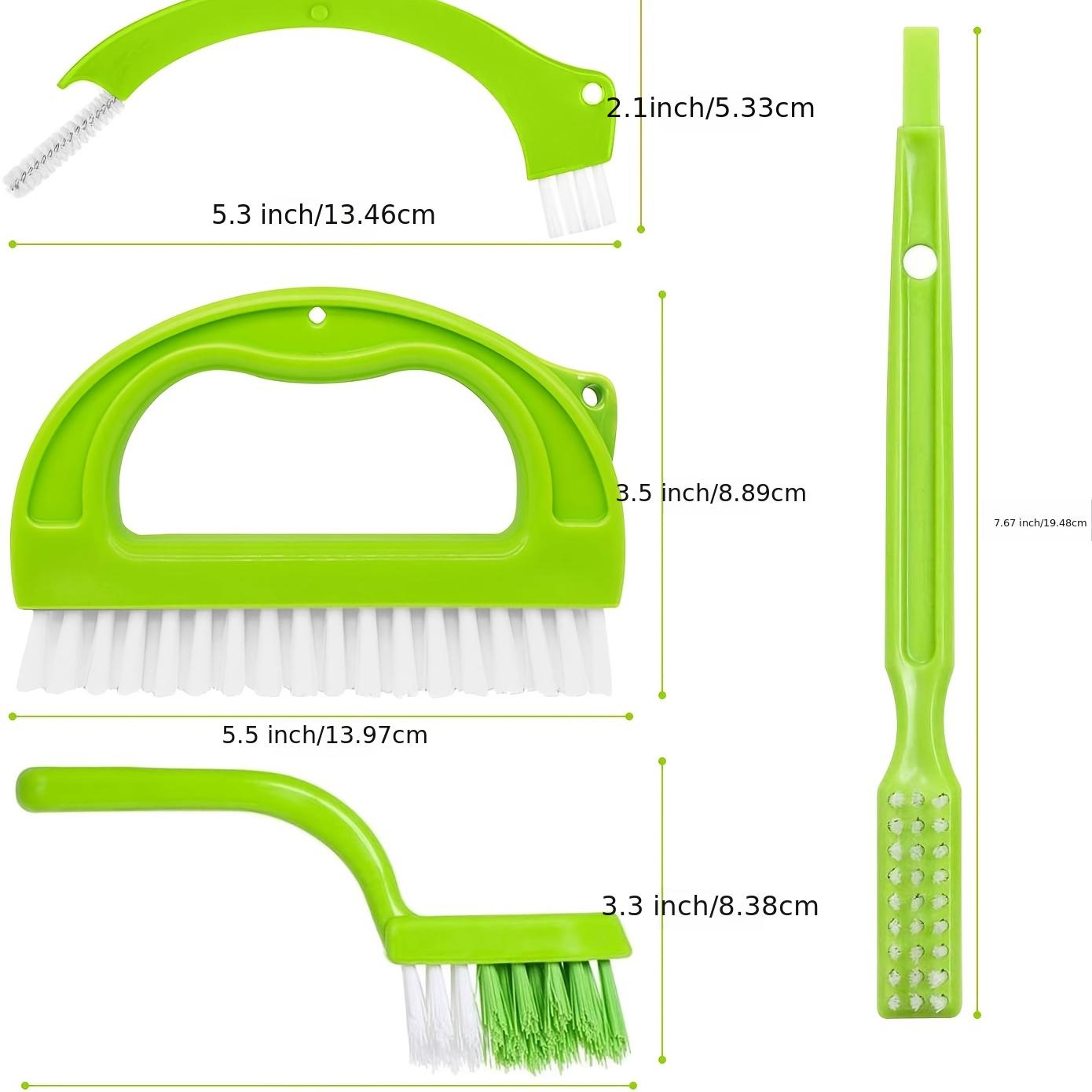 4pcs Grout Cleaning Brush Set with Handle - Durable Nylon & Food-Grade PP, R