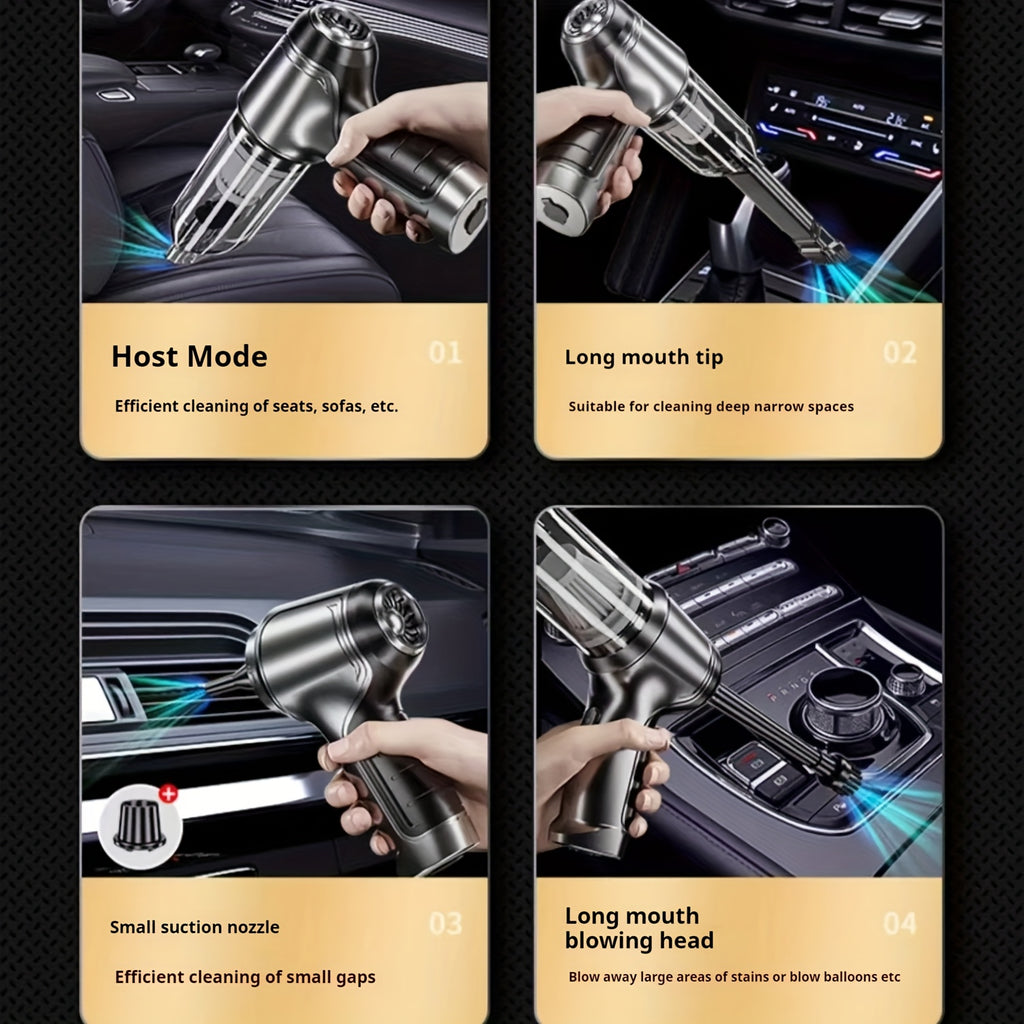 Car Vacuum Cleaner, Wireless High Suction Handheld Cleaning Machine, Household Appliance, Automotive Accessories, Robot Vacuum Cleaner