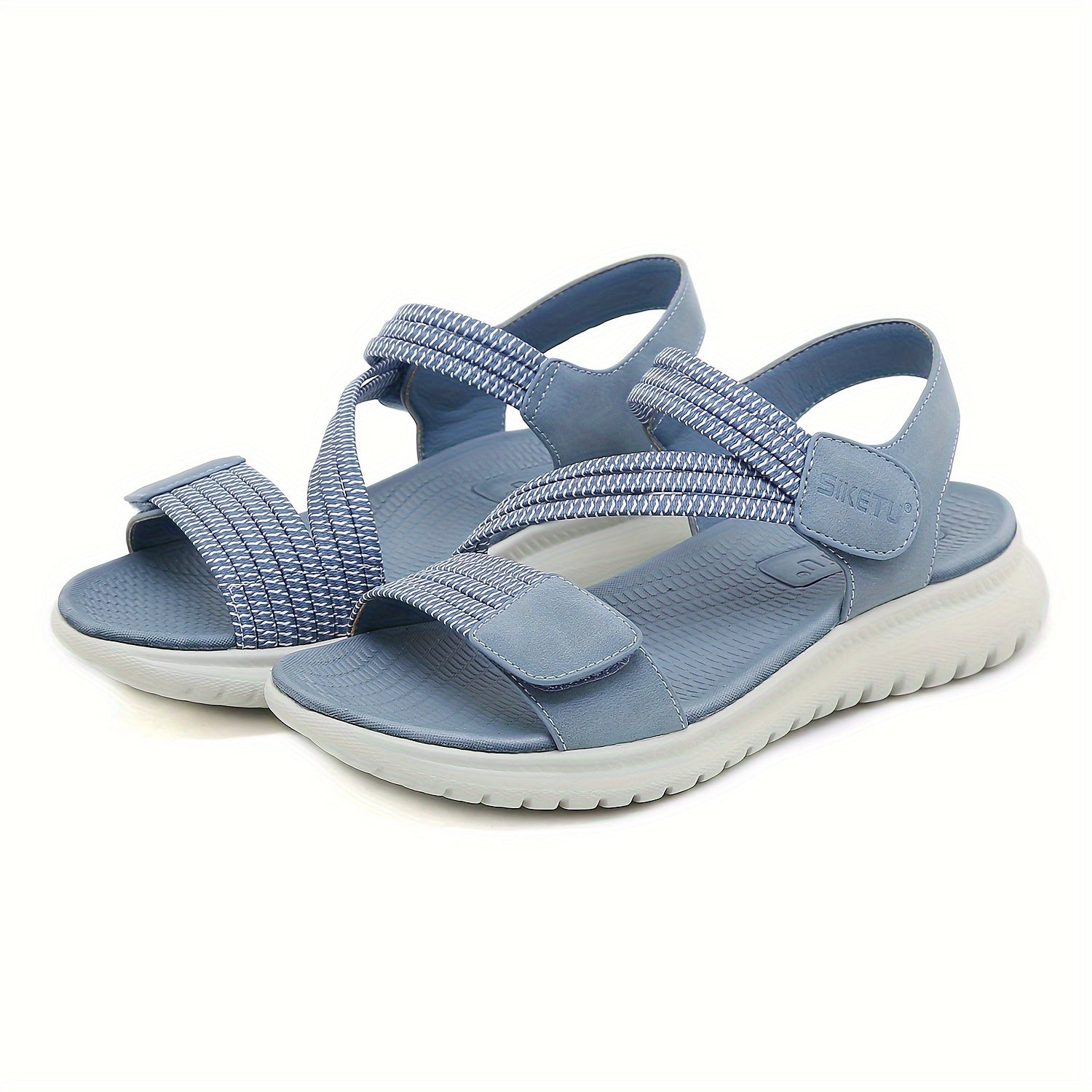 Breezy Chic Women's Flat Sports Sandals: Casual Perfect Open-Toe, Secure Ankle Strap, Versatile Solid Color