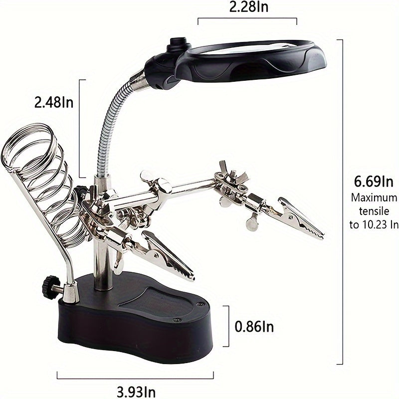 Professional Electronic Inspection & Repair Station with Built-in Lighted Magnifying Glass