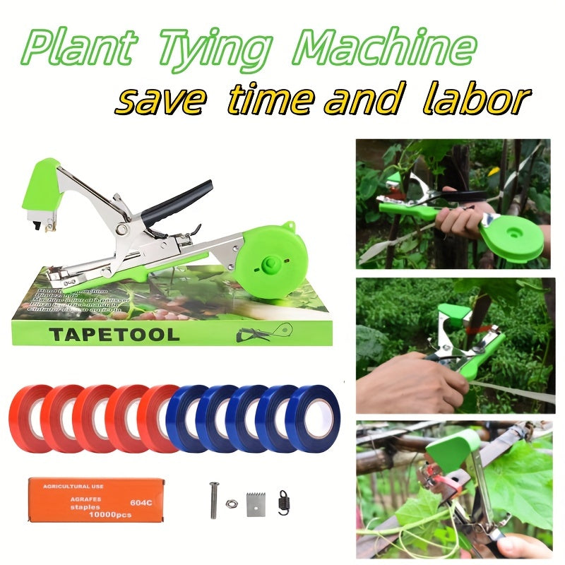 1 Pack - Vine Binding Machine - Automated Garden Tool for Grape, Eggplant, Cucumber & Chili - Time-Efficient, Effortless Knotting, User-Friendly Design - The Ultimate Farming Assistant for A Thriving Garden
