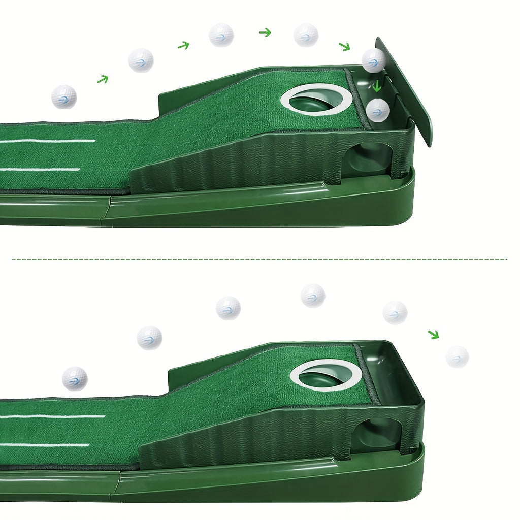 [Golf Putting Mat] HUAEN 8ft Golf Putting Mat with Alignment Guides -