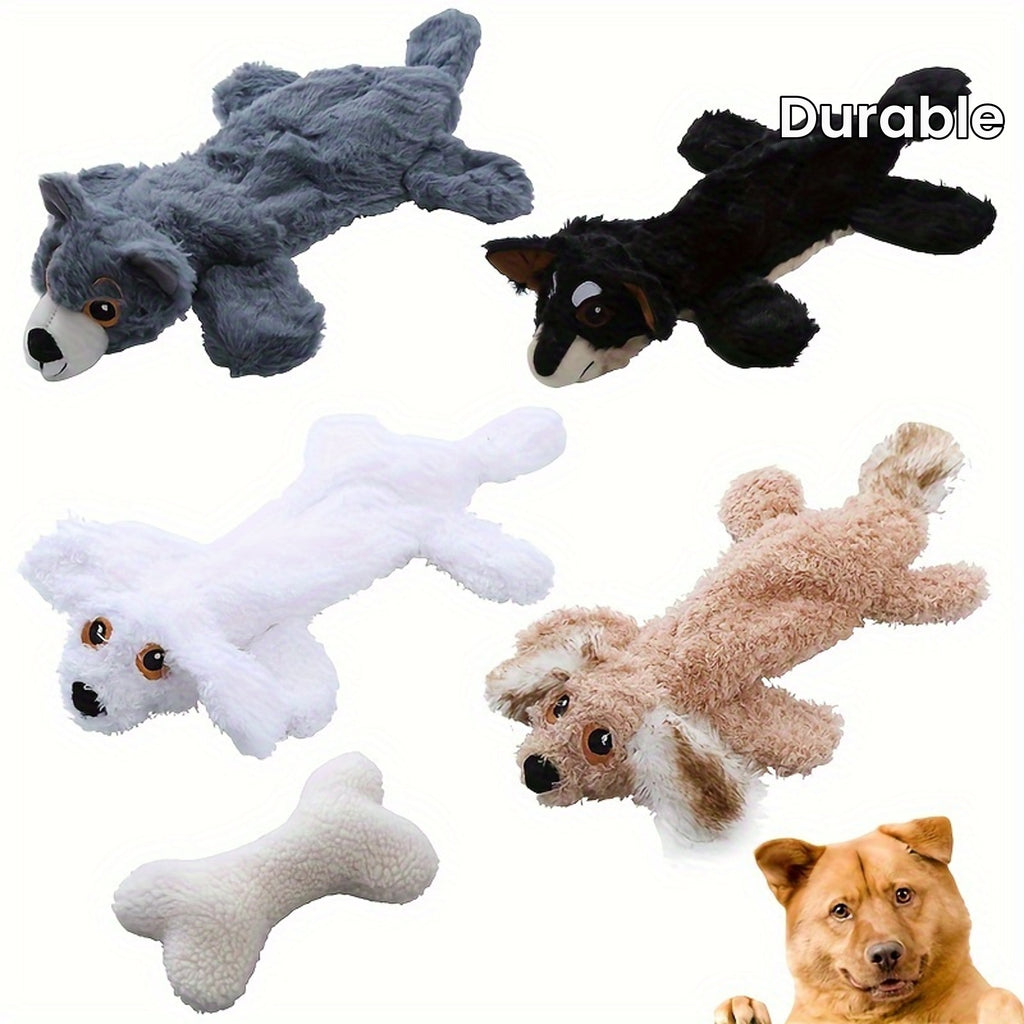 5-Pack Durable Squeaky Dog Toys Set - No Stuffing and Plush Toys for Small, Medium, Large Dogs - Cute Interactive Chewing Toys with Squeakers, Best Birthday Gift for Pet Owners