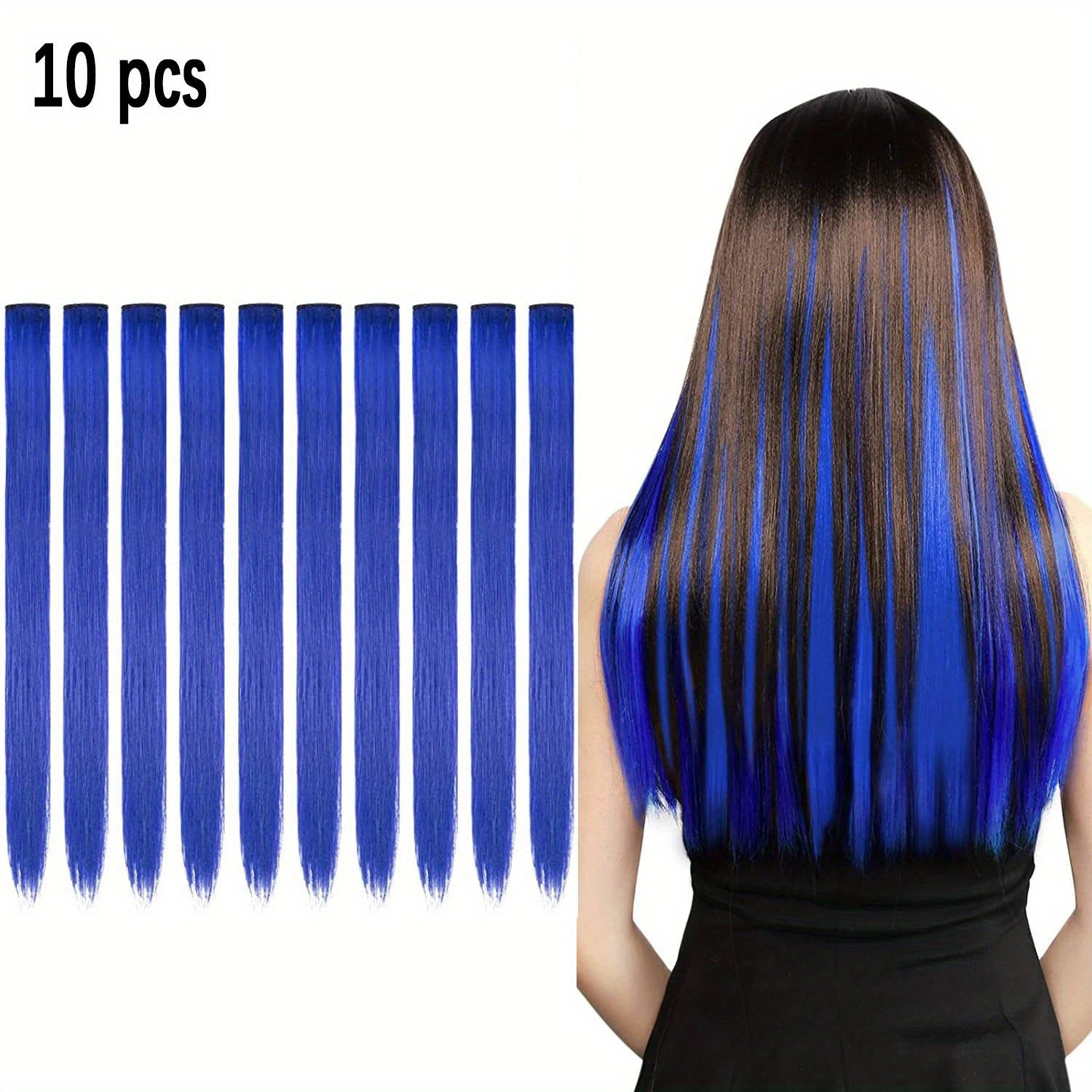 10 Pack HUAQIN Clip-In Hair Extensions for - 18 Inch