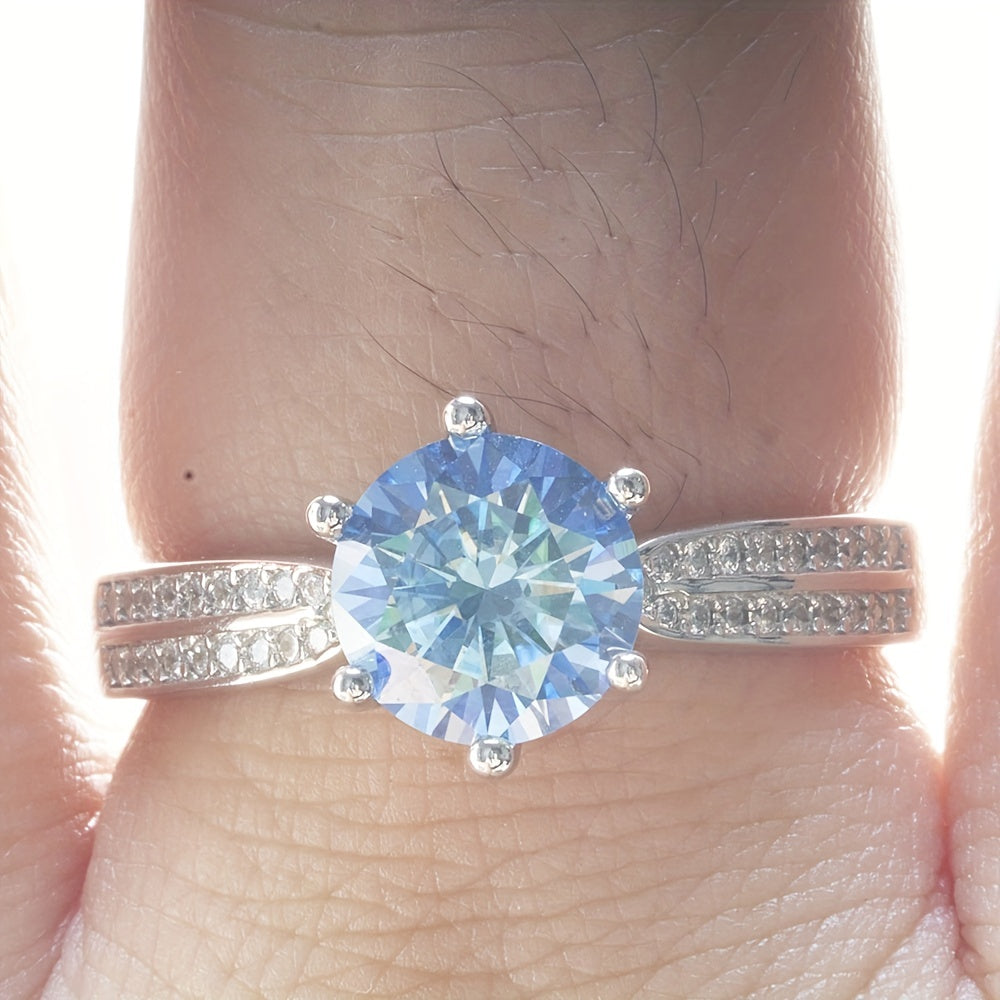 Tancise Original 925 Sterling Silvery Ring Moissanite Moissanite with Certificate Fine Jewelry Wedding Engagement Rings for Women