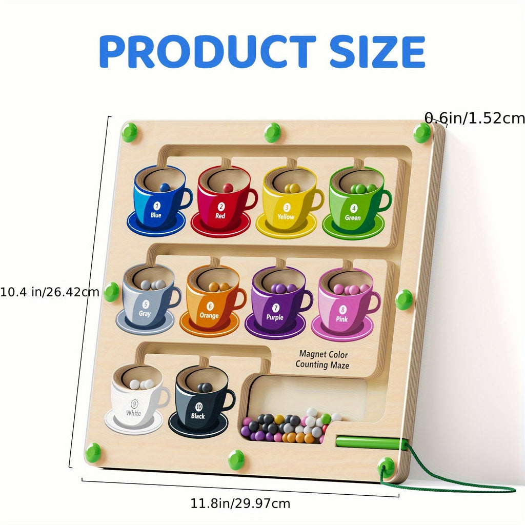 [Magnetic|Learning] Magnetic Color and Number Maze Toys | Educational Fine Motor Travel Toys for Toddlers Preschoolers | 3+ Year Old Learning Birthday Gifts for Toddler Kids Boys Girls