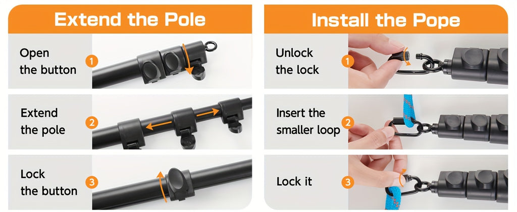 Extendable Flirt Pole for Large Dogs - Dog Flirt Stick with Detachable Interactive Toys - Flirt Stick for Small Medium Large Dogs Training Playing Exercise - Enhances Agility & Cleans Teeth, Dog Toys