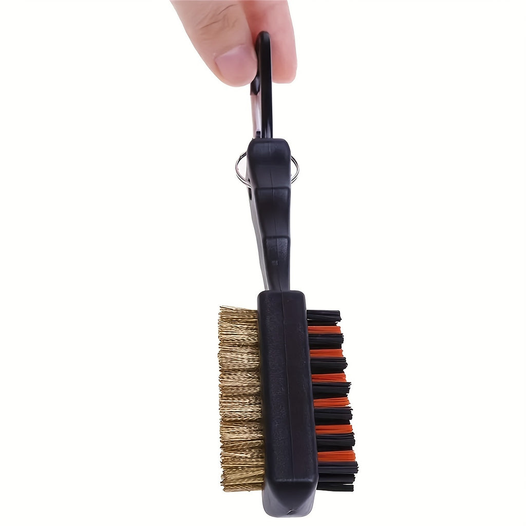 1pc Golf Ball Cleaning Brush, Double Sided Metal Bristles For Deep Cleaning, Golf Accessories