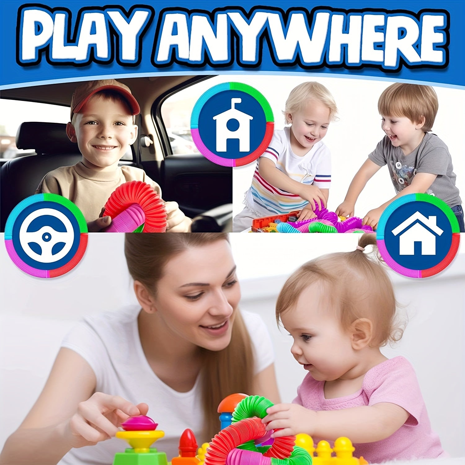 [Sensory Pop Tubes | Educational Toy] 10pcs Sensory Pop Tubes Toy Set