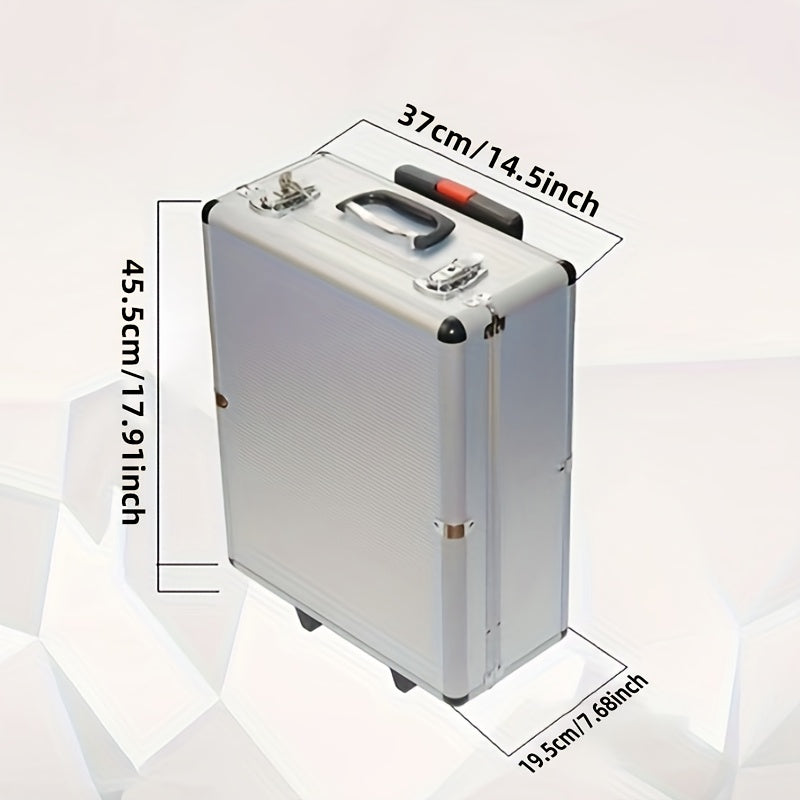 899/52+1 Tool Set, Portable 4-Layer Tool Box with Wheels for Easy Pushing and Pulling, 1/4" Drive and Standard Socket, Multi-Functional Tool Box for Automotive Repair