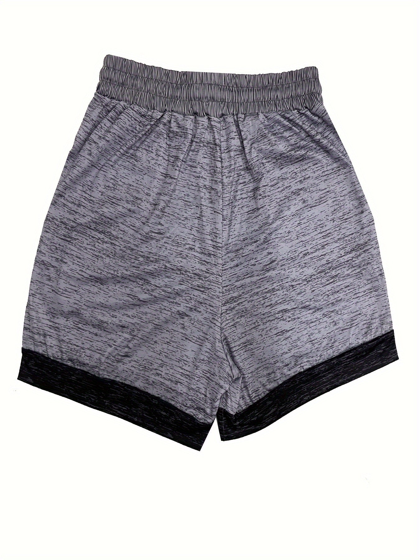 Plus Size Casual Leggings, Women's Plus Star Print Elastic Drawstring Medium Stretch Sports Shorts