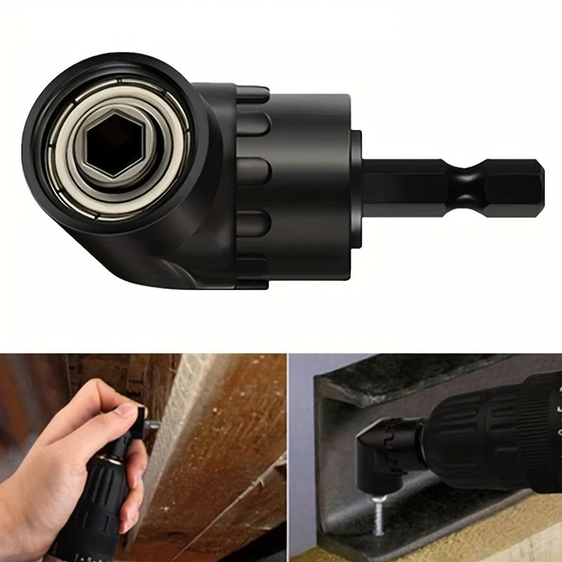 1pc 105 Degree Drill Adapter Attachment, Impact Driver Extension Hex Bit Socket 1/4" For Wrenches And Drills, Charging Screwdrivers Or Manual Wrenches