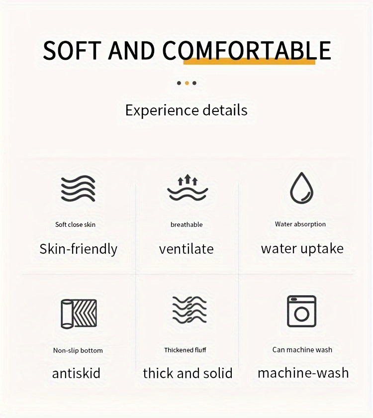 Luxurious Light Gray Plush Bedroom Mat - Soft, Skin-Friendly & Easy Care, Non-Slip Backing, Cozy Warm Mat for Home Decor, Rugs for Bedroom