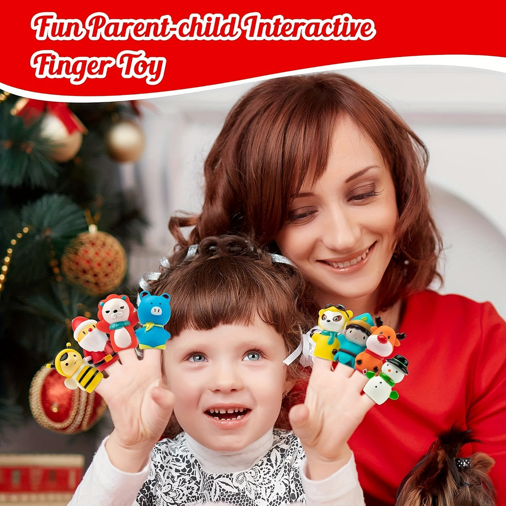 Vanmor 24-Day Christmas Advent Calendar - Finger Puppets, Toys & Fillers For Kids