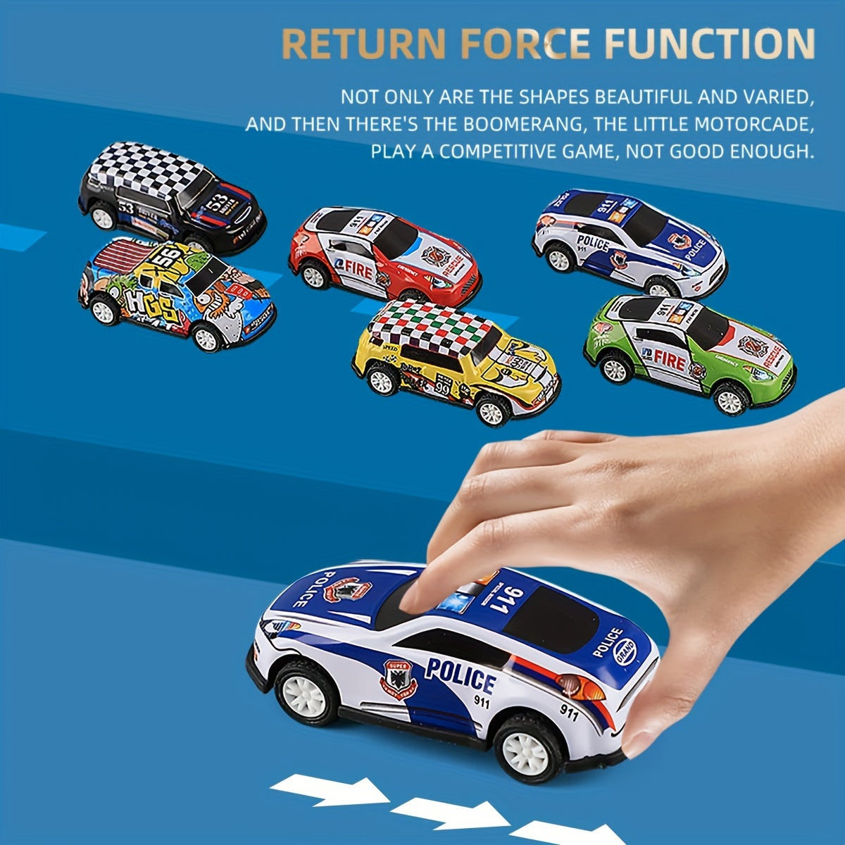 50PCS Pull Back Cars, Toys for 3 Year Old Boys Girls, Push and Go Toy Race Car Vehicle with Storage Box, Friction Power Diecast Kids Toy Mini Cars, Halloween Christmas Gifts