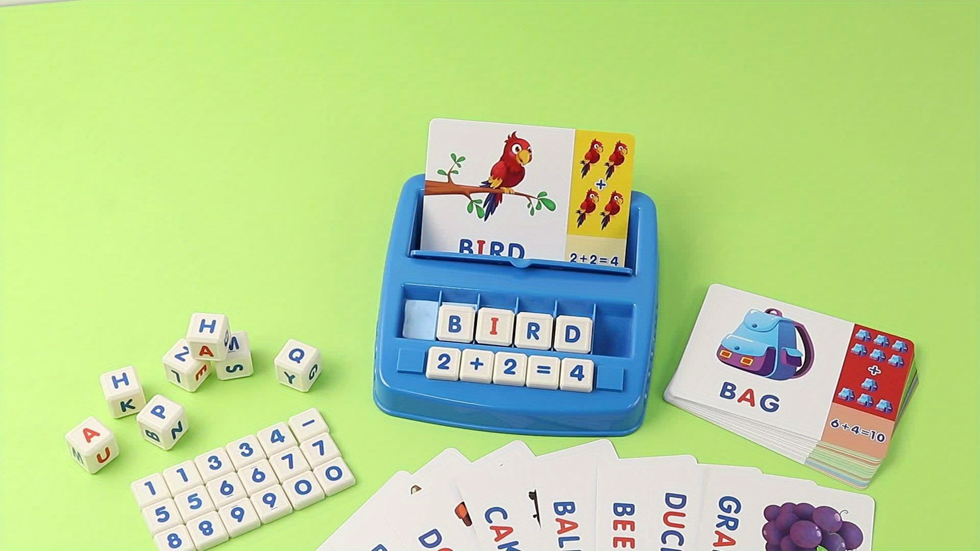 Coogam Matching Letter Game, Alphabet Spelling Reading Flash Cards, Math Number Words Puzzle Early Learning Educational Gift Toys For 3 4 5 Year Old Kids