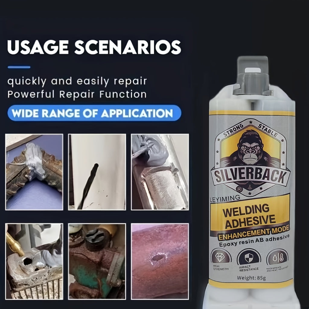 High Strength Pipeline Repair Epoxy Adhesive, Metal Cast Patching Putty, Waterproof Heat-Resistant Leak Sealant for Plumbing & Automotive, Drillable & Sandable, Non-Toxic Odorless - 85g Bottle