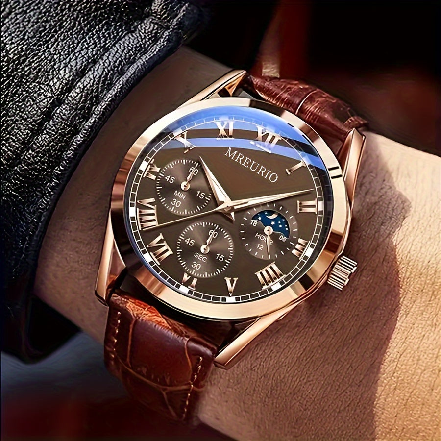 Stylish Men's Outdoor Sports Watch - Water Resistant, Date Display, LED Backlight, Stainless Steel Band - Ideal Gift for Businessmen, Fathers, Friends