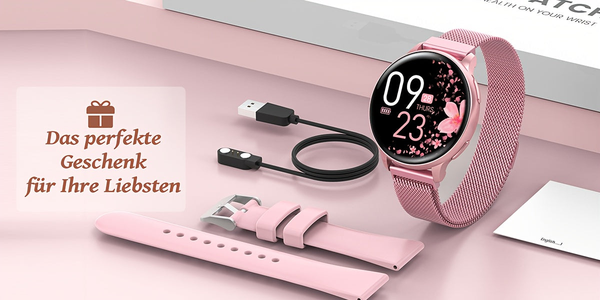 Smartwatch with Wireless Call/Dial, Female Functions, Sleep, 19 Sports Modes, Music Player, Pedometer - Perfect Birthday Gift for Men & Women, Christmas, Halloween, Smartwatches For Android & Ios