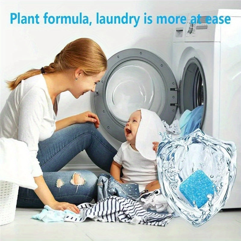 12pcs, Washing Machine Slot Cleaner, Washing Machine Cleaning Effervescent Tablets, Strong Descaling Deodorant Effervescent Tablets, Effervescent Cleaning Tablets To Remove Stains, Cleaning Supplies