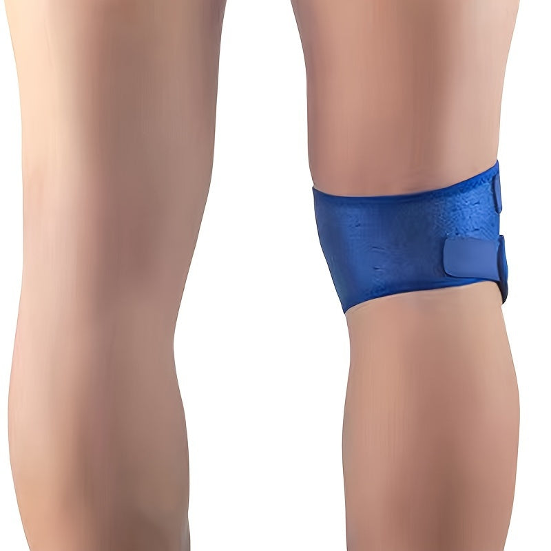 1pc FlexiSupport Elastic Knee Brace, Polyester & Nylon High Stretch Patella Stabilizer, Pull-On Knee Pad for Sports, Cycling, Mountaineering, Basketball, Soccer - Uncharged Knee Support Strap