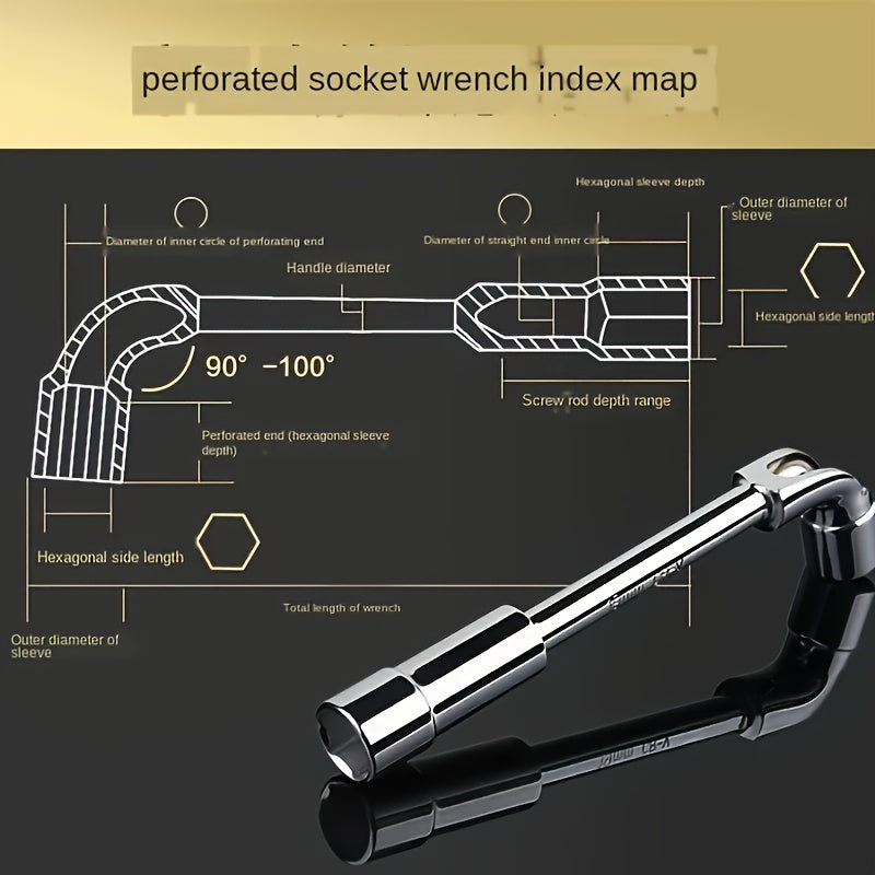 8pcs L-Shaped Socket Wrench Set, Metric 6-19mm L-Shaped Hex Key