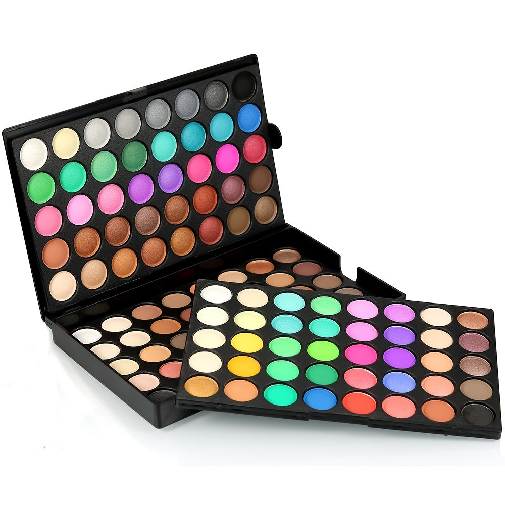 POPFEEL Mini Eyeshadow Palette - Professional Travel Portable Eye Shadow Combination Set with 3-in-1 Multicolor Glitter Eyeshadow For Music Festival, Carnival/Mardi Gras/Masquerade
