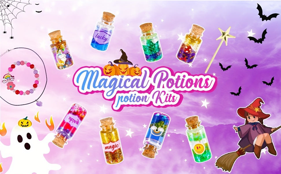 Craft Kits for Girls, 58 PC Magical Potion Kits for Kids, Fun Toys for Girls 8-12, DIY Creative Activity, Birthday Gifts for Kids Girls Ages 6 7 8 9 10-12 Year Old