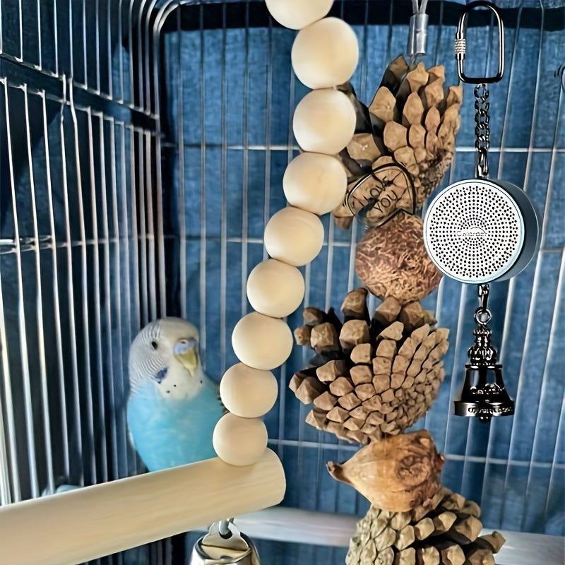 Bird Toys Parrot Talking Coach & Interactive Voice Bell for Parakeet, African Grey, Amazon Parrots, Quaker, Cockatiel, Conure