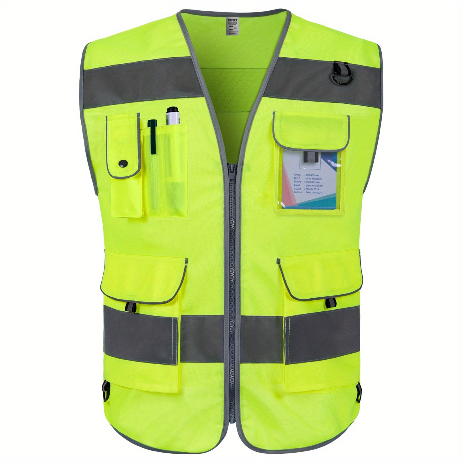 TCCFCCT Bison Series ANSI/ISEA 107-2020 Compliant Safety Vest for Men & Women - Reflective Vest