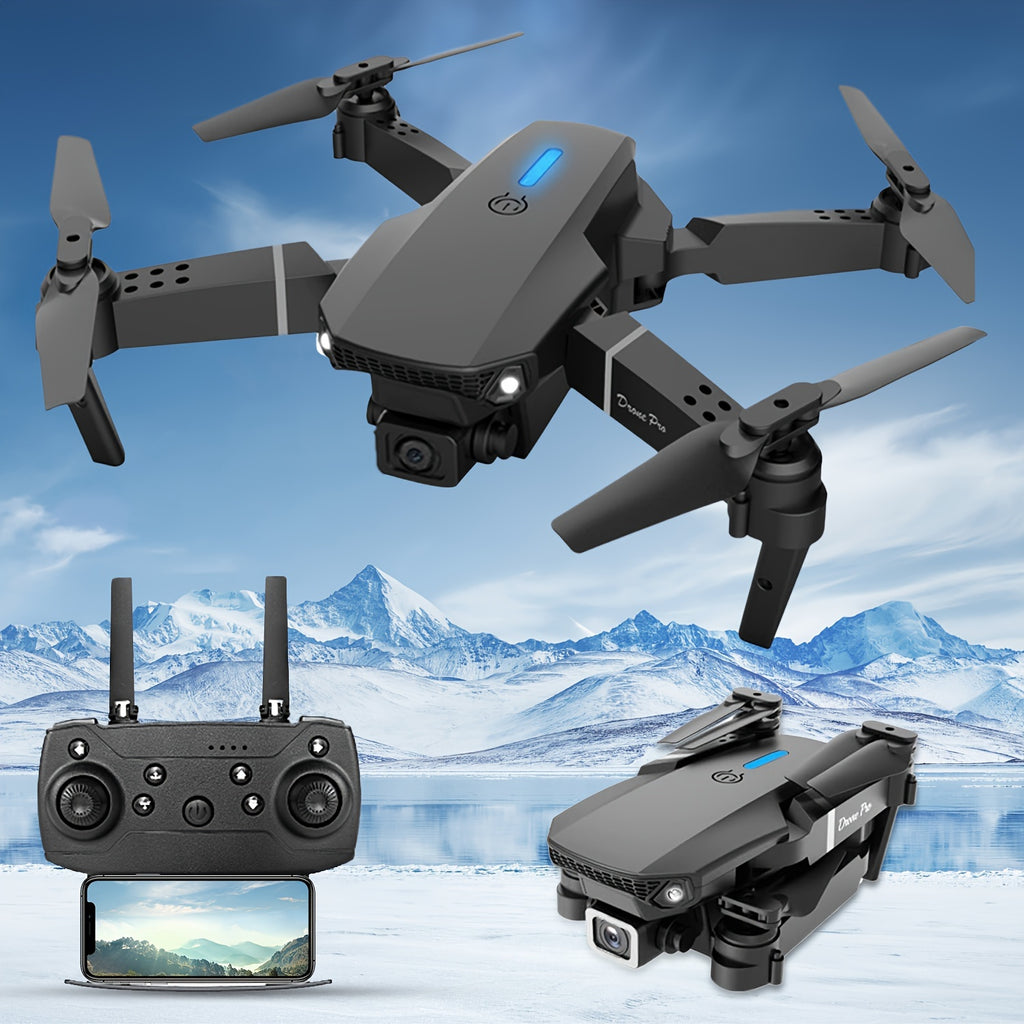 E88 Drone With Dual Batteries Equipped With Dual Cameras, Mobile Application Control, Indoor Flying Toys, Halloween/Christmas/New Year Gifts