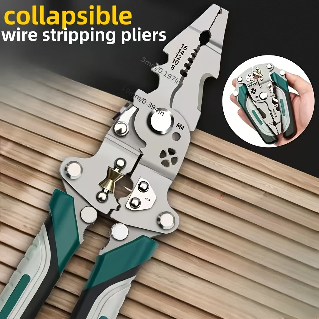 1pc Heavy-Duty Industrial Wire Stripping Pliers -