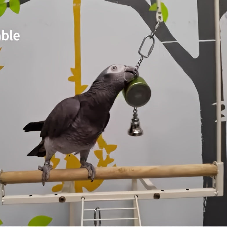 Bird Toys Parrot Talking Coach & Interactive Voice Bell for Parakeet, African Grey, Amazon Parrots, Quaker, Cockatiel, Conure