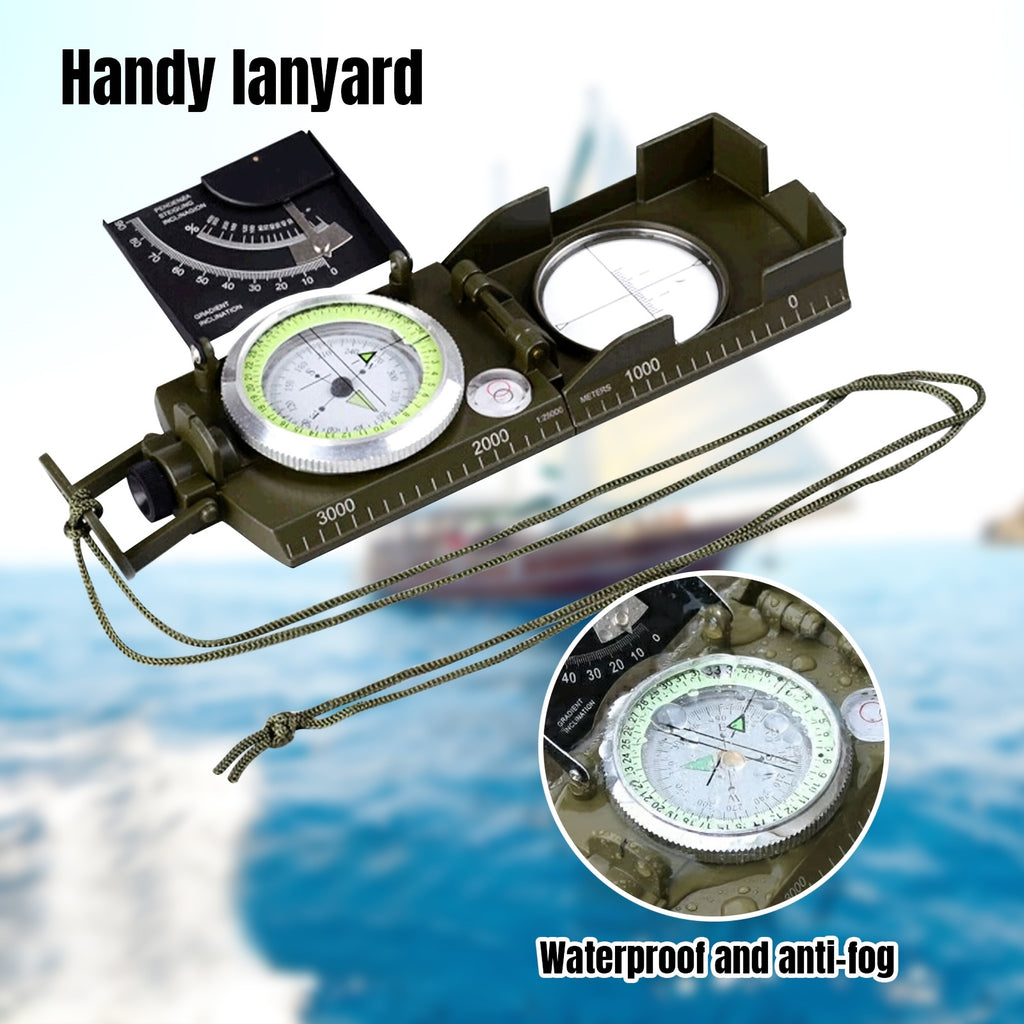 Multifunctional Luminous Dial Waterproof Anti-fog Accurate Military Compass For Hiking Camp