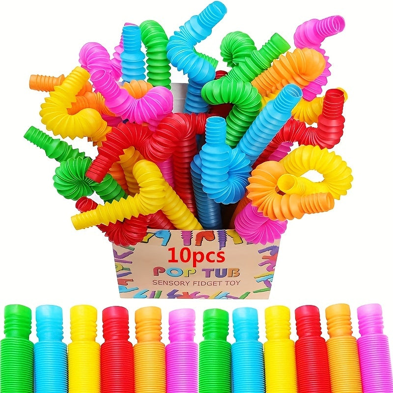 [Sensory Pop Tubes | Educational Toy] 10pcs Sensory Pop Tubes Toy Set