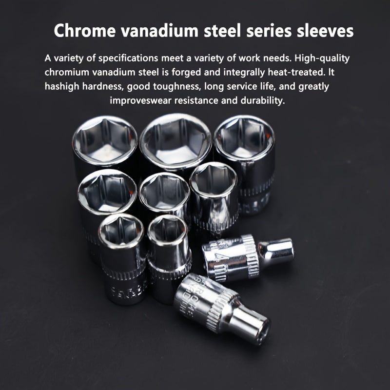 [HOT SALE]1 Set Of 53/151 Pieces, Professional Auto Repair Tool Kit