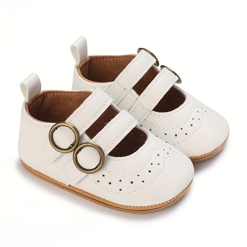 Baby Girl Shoes Mary Jane Flats Soft Sole Non-slip Hook And Loop Fastener Princess Shoes Toddler Shoes