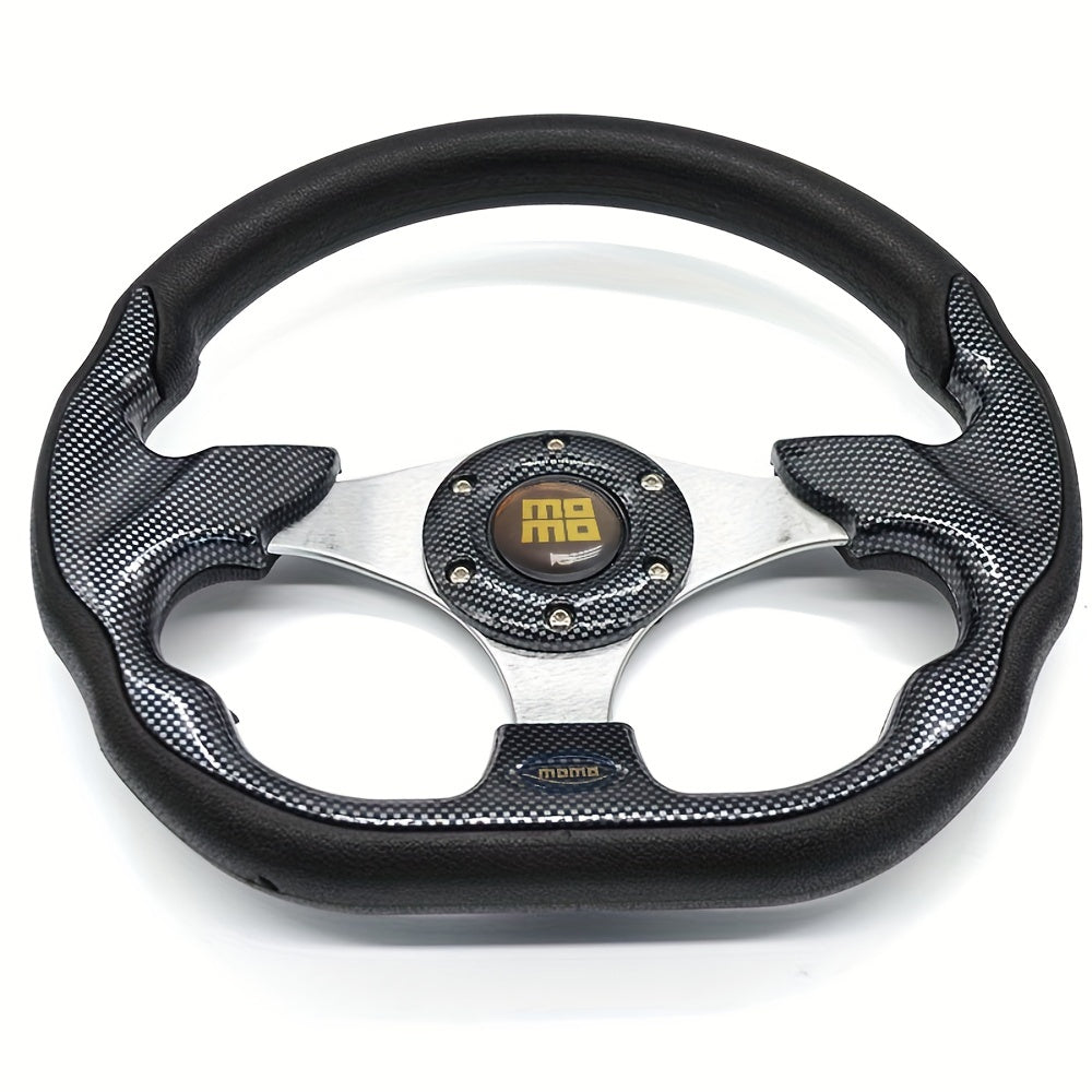 320mm Lightweight Racing Steering Wheel - Durable Aluminum Frame, Soft PU Grip - Universal Fit for Sports Cars