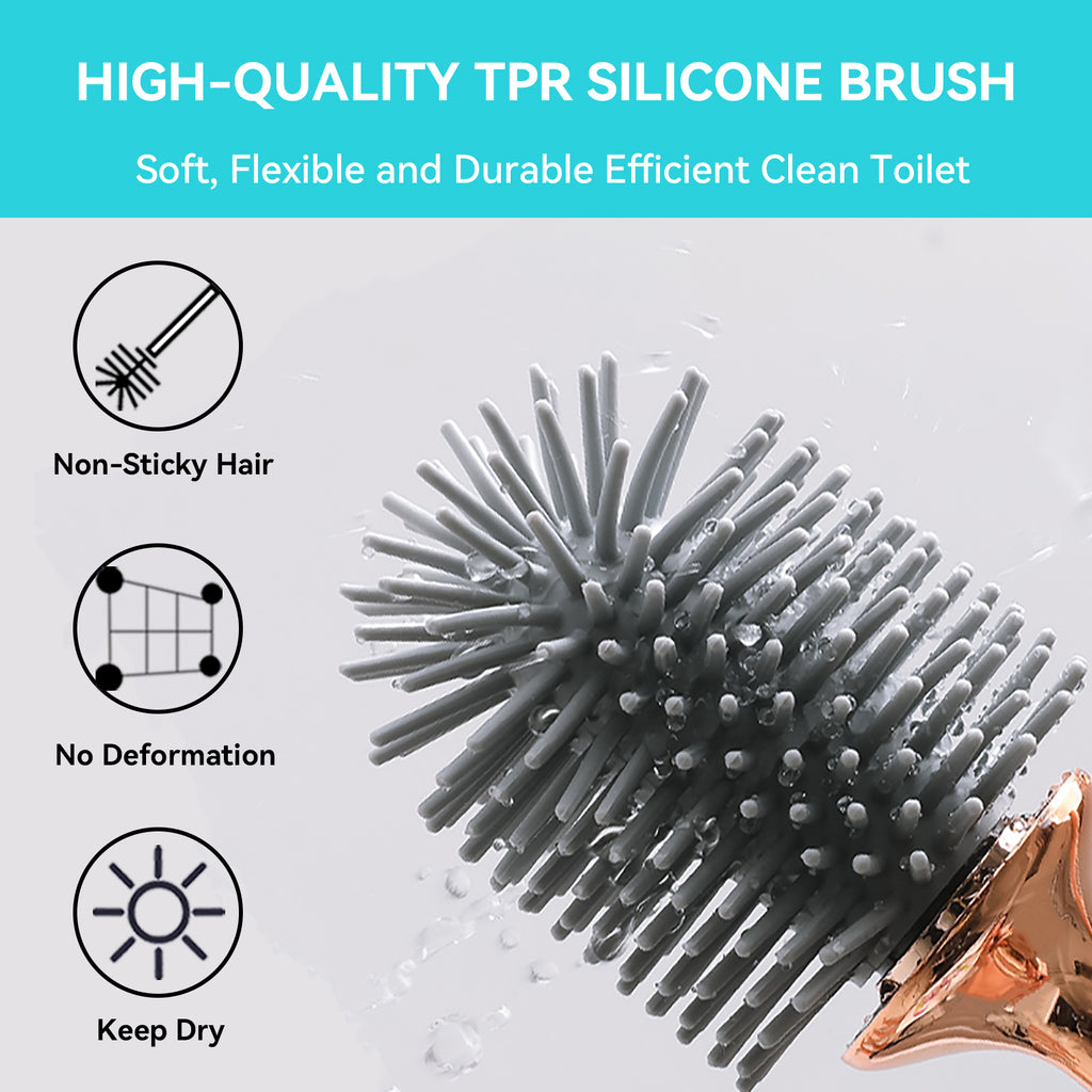 Aokala Toilet Brush And Holder, Elegant Toilet Bowl Brush Set