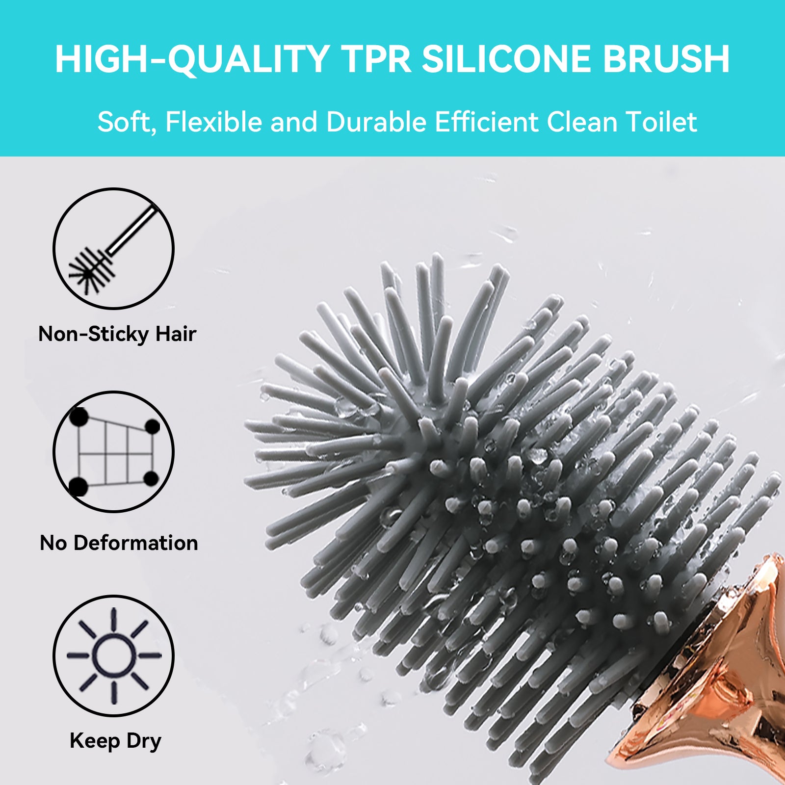 Aokala Toilet Brush And Holder, Elegant Toilet Bowl Brush Set