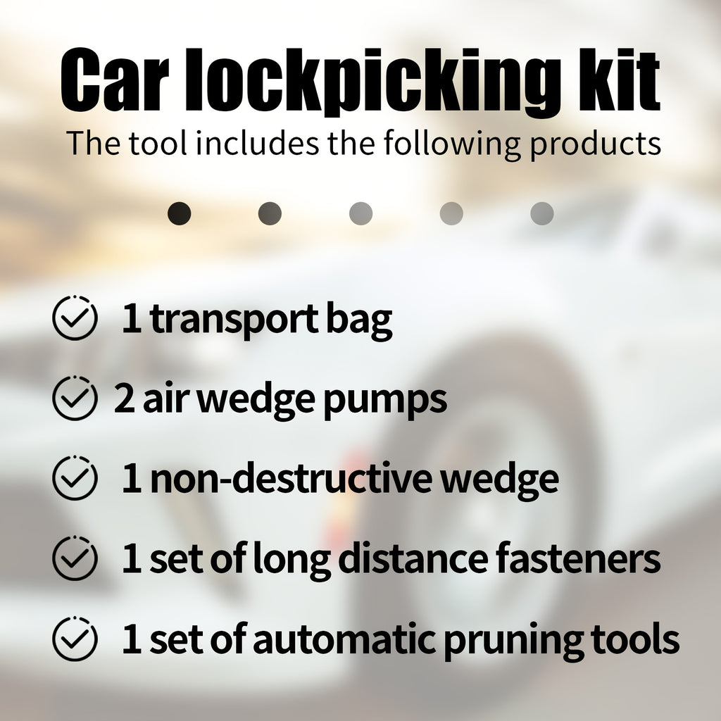 20pcs Car Repair Tool Kit with Long Reach - Stainless Steel, Portable Automotive Set with Emergency Tools & Carrying Bag for Cars and Trucks