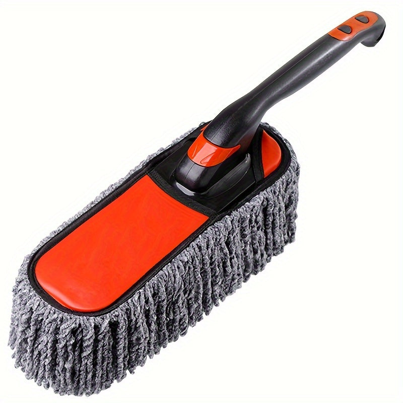 Extendable Handle Car Duster - Soft Non-Scratch Cleaning Brush for Car & Home Dusting - Removable Dust Remover Tool