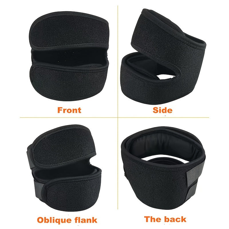 1pc FlexiSupport Elastic Knee Brace, Polyester & Nylon High Stretch Patella Stabilizer, Pull-On Knee Pad for Sports, Cycling, Mountaineering, Basketball, Soccer - Uncharged Knee Support Strap