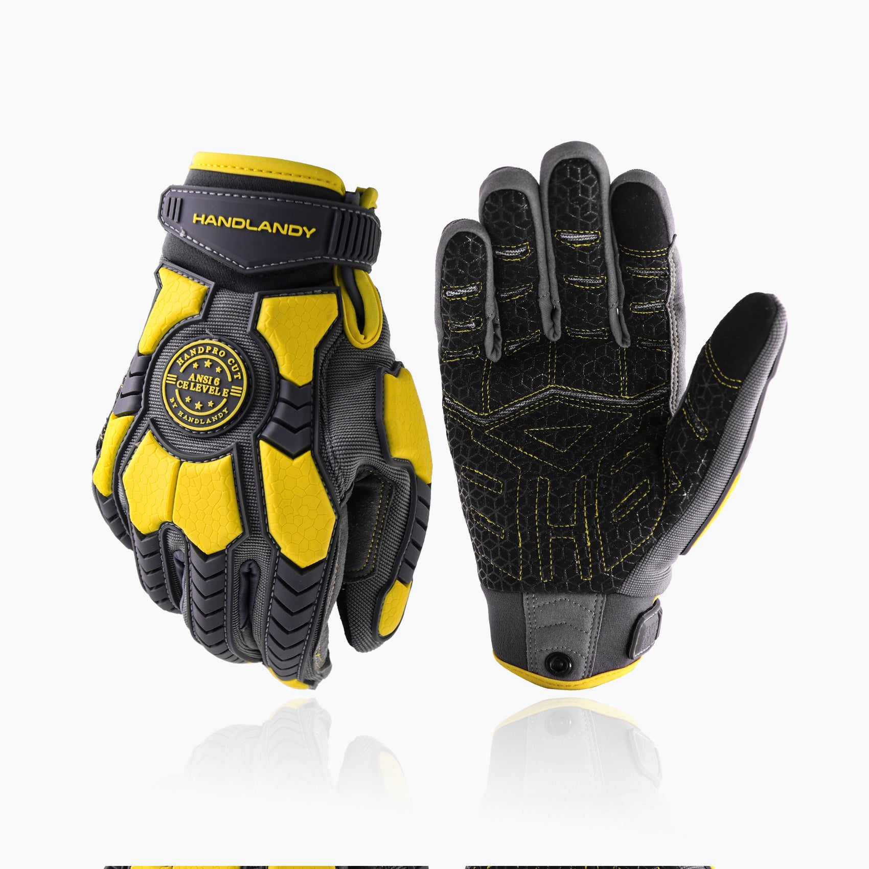 [Gripenhanced Gloves] Heavy-Duty Work Gloves, TPR Protective Impact Gloves, Cut-Resistant Utility Mechanical Gloves, Touchscreen Compatible.