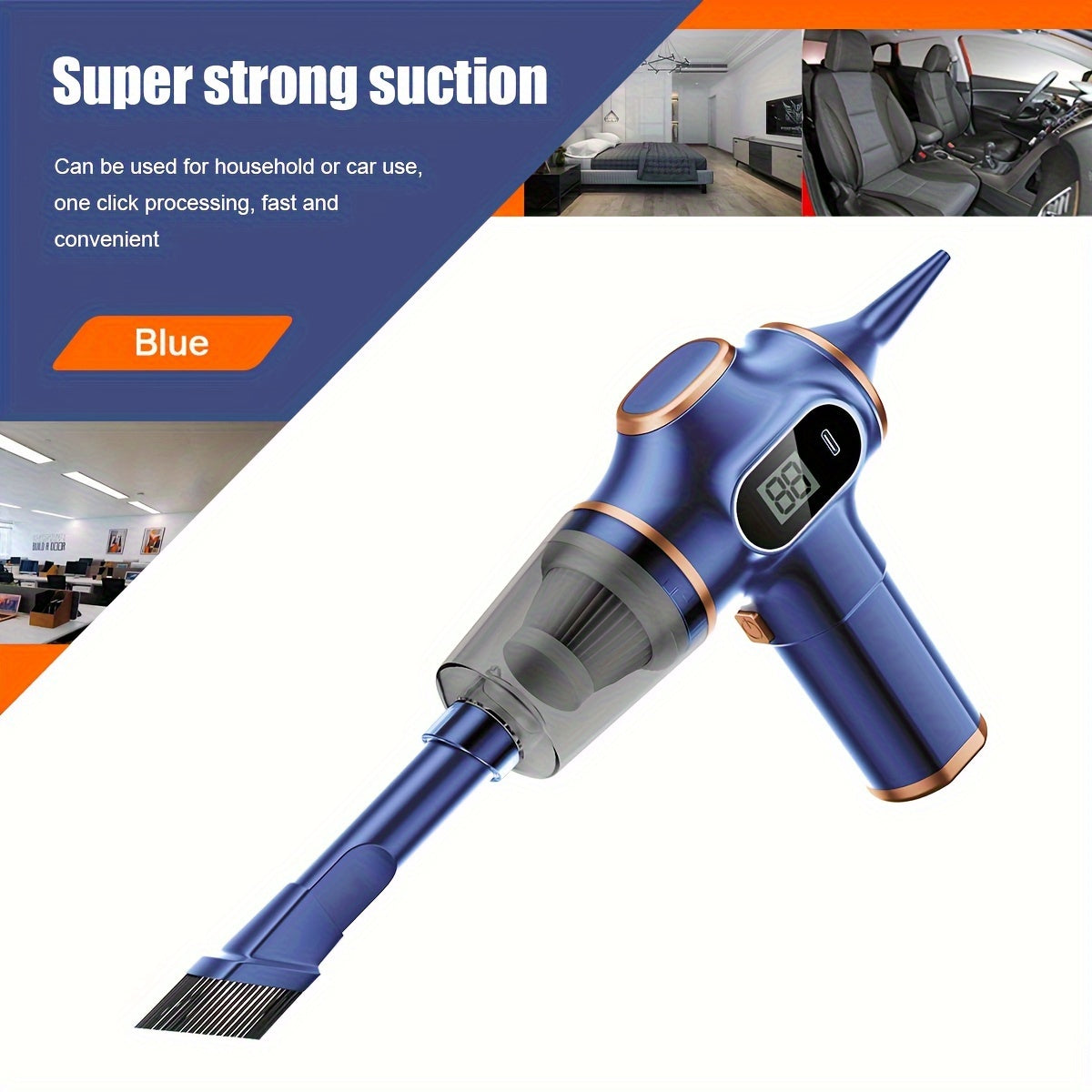 4000mAh High-Power Portable Vacuum Cleaner -USB Rechargeable,