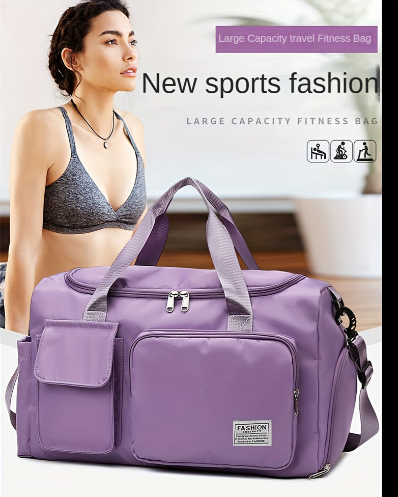 wukds Large Capacity Travel Gym Bag with Shoe Compartment & Dry-Wet Separation -