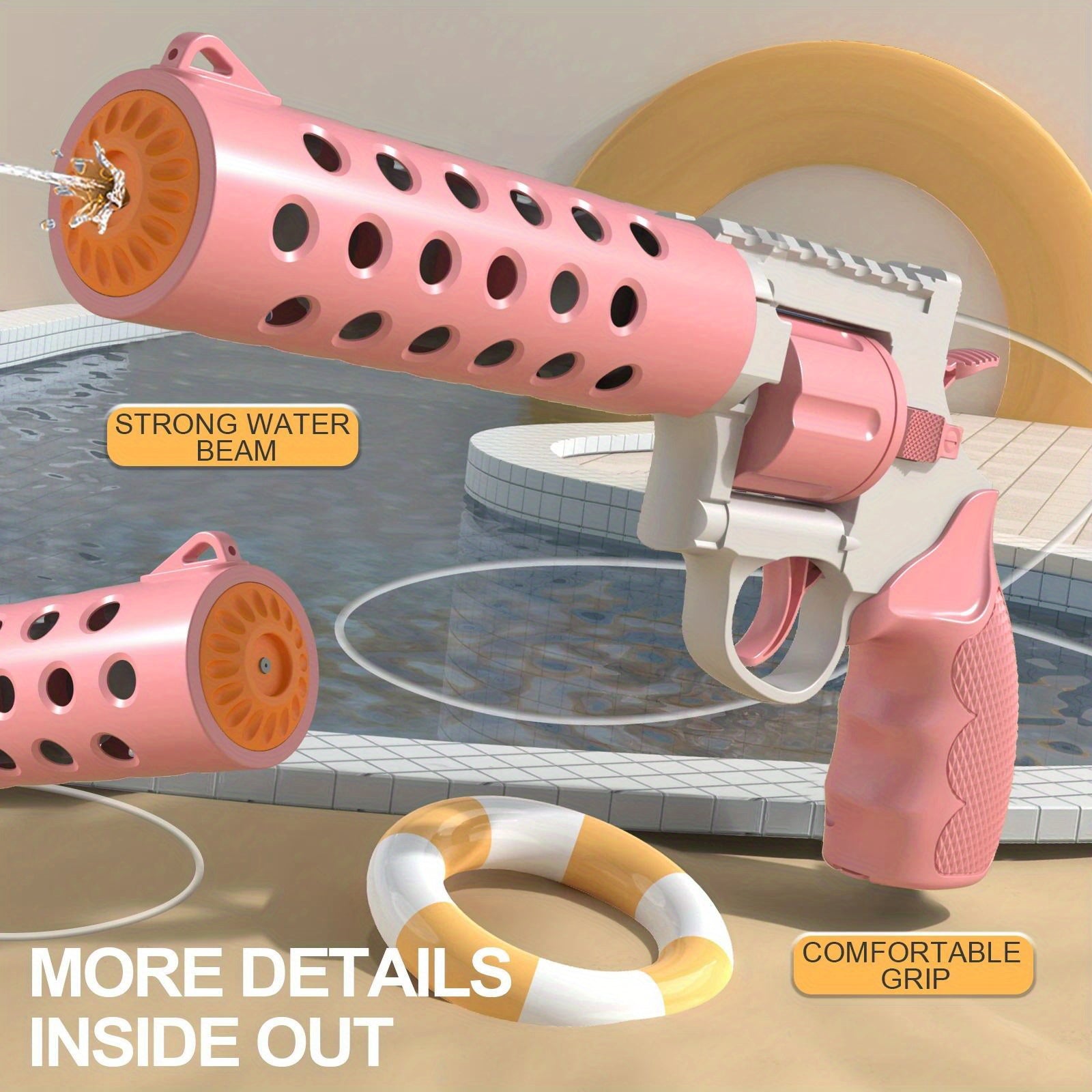 Revolver Electric Backpack Double Gun Can Continuously Shoot Summer Fall Pool Beach Park Family Friends Interactive Toys With Battery