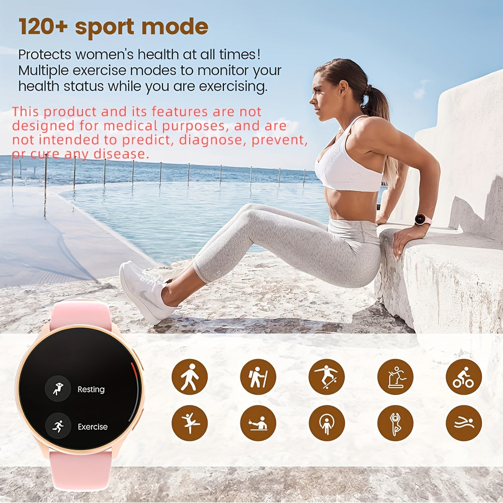 Smartwatch with Wireless Call/Dial, Female Functions, Sleep, 19 Sports Modes, Music Player, Pedometer - Perfect Birthday Gift for Men & Women, Christmas, Halloween, Smartwatches For Android & Ios
