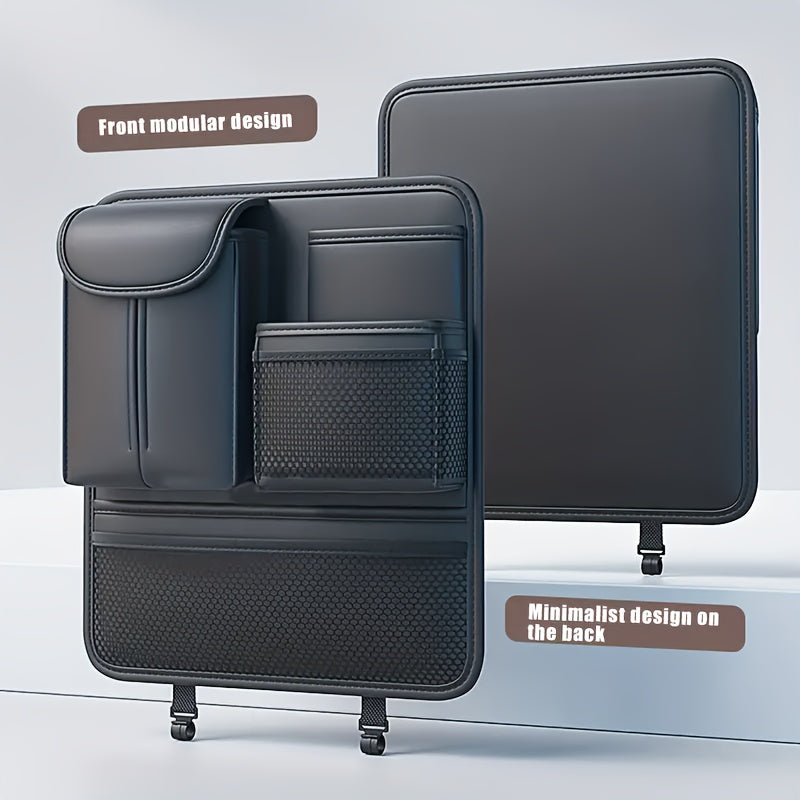 Universal Car Back Seat Organizer, Multipurpose Seat Storage Bag,Car Tissue Box Water Cup Holder Sundry Storage for Travel Accessories and Kids, Toys